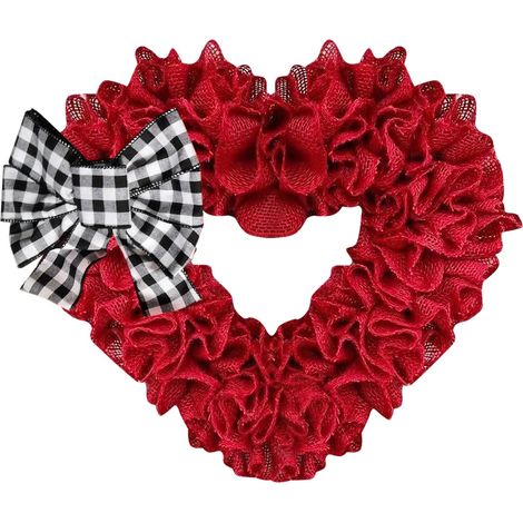 Panneau Porte En Tissu - Guirlande Cœur Pour Décoration De Saint-Valentin - Accroche Murale Pour Entrée - 1 Pièce (1/5)