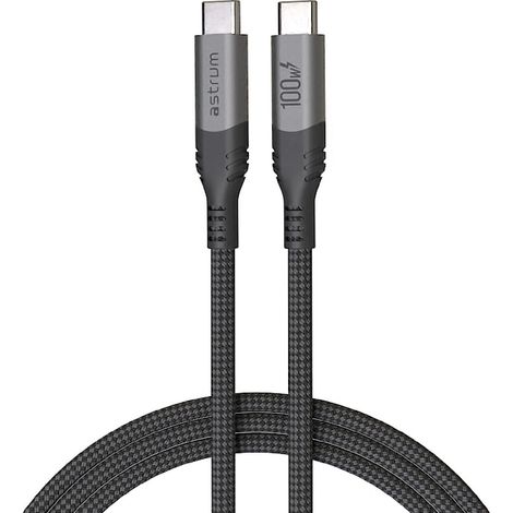 ASTRUM VMCC100 GRIS / CABLE DE CARGA VERVEMESH USB-C A USB-C / 1,2 METROS / 100W