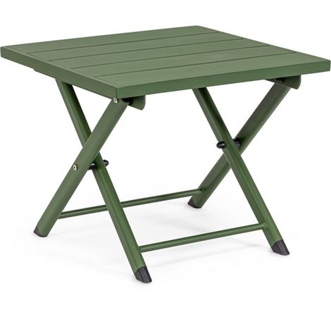 Tavolino "Taylor" quadrato monocolor, con struttura in alluminio, da 44 x 43 cm -Grigio Scuro
