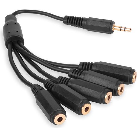 Conector jack estéreo de 3,5 mm - 5 tomas jack estéreo de 3,5 mm vitalco (A4) (1/5)