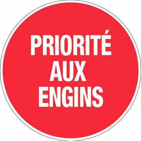 Panneau Priorité aux engins - Rigide Ø300mm - 4062242