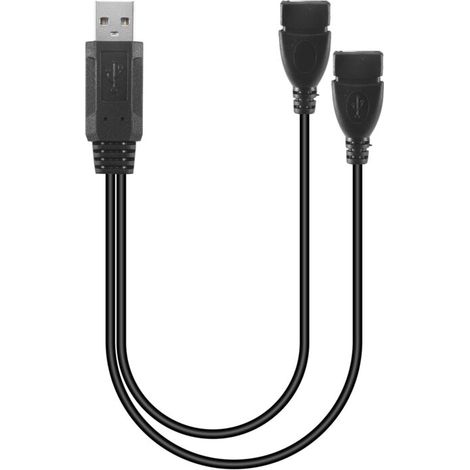 USB-Kabeladapter-Netzkabel 2,1 A Stecker auf 2 Dual-Anschluss (1/4)