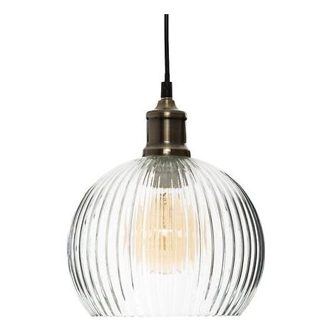 Laye Hängelampe, goldener Glasschirm, Retro-Stil (1/5)