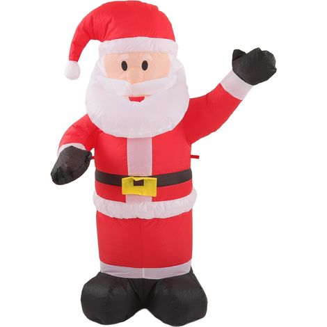 Ej.Life Aufblasbarer Weihnachtsmann für den Außenbereich, Tragbar, Wasserdicht, Einfach zu Bedienen, LED-Leuchten, Reißfest, Reißfest, für den Hof (AU-Stecker) (1/5)