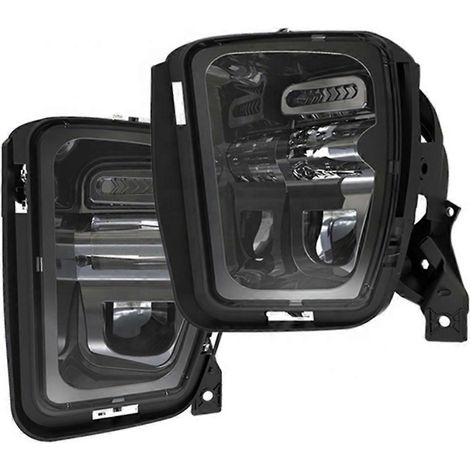 Lot de 2 feux antibrouillard LED pour Dodge Ram 1500 (2013-2017), feux de pare-chocs de remplacement, noirs (1/5)