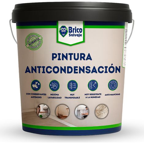 Pintura Antihumedad y Anticondensación, Conservantes Antimoho, Aislante termico, Mate, Blanco 14 Litros