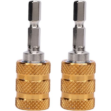 Rallonge pour foret (lot de 2) : porte-embout de tournevis à queue hexagonale de 6,35 mm (1/4 pouce), tige d'extension autobloquante, adaptateur à dégagement rapide pour perceuse électrique. (1/5)