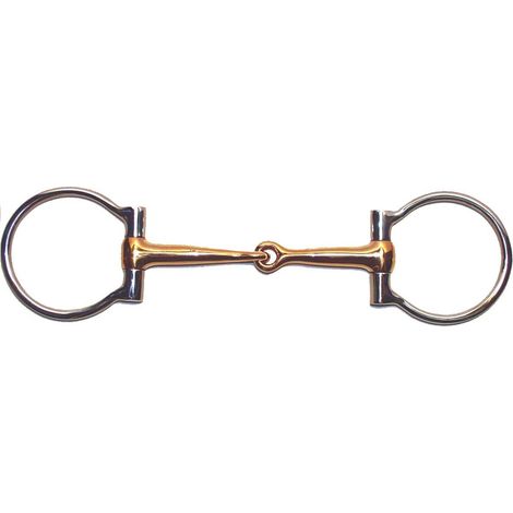 Filet western en acier inoxydable et cuivre en forme de D avec bouche en cuivre de 12 mm