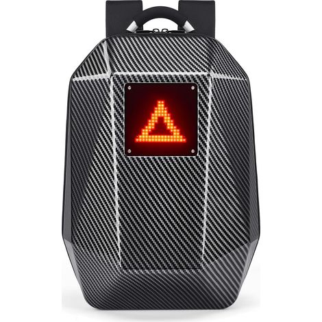 Smart Bluetooth LED Motorcycle Backpack, Hard BOAD Riding Sac Support Afficher Le Texte Image, avec Bandoulière Réglable, éponge Respirante Arrière (1/5)