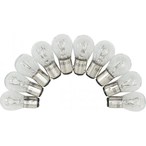 10er Packung Glühbirnen bay15d 12v 18/5w flosser 5219 klar für (1/4)
