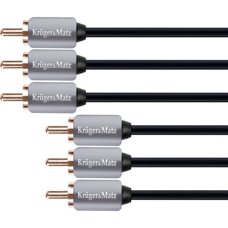 Cavo CINCH 3RCA-3RCA da 1,8 m Kruger&Matz (1/2)