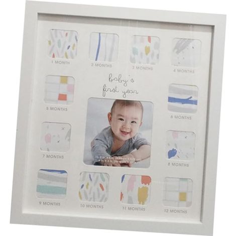 Cadre photo YARNOW en PVC blanc pour nouveau né 12 photos (1/5)