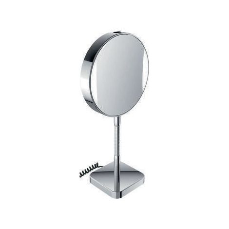 Emco LED da barba e specchio cosmetico, specchiato su entrambi i lati, ingrandimento 3x e 7x, rotondo, illuminazione a LED, braccio flessibile, modello stand - 109506013