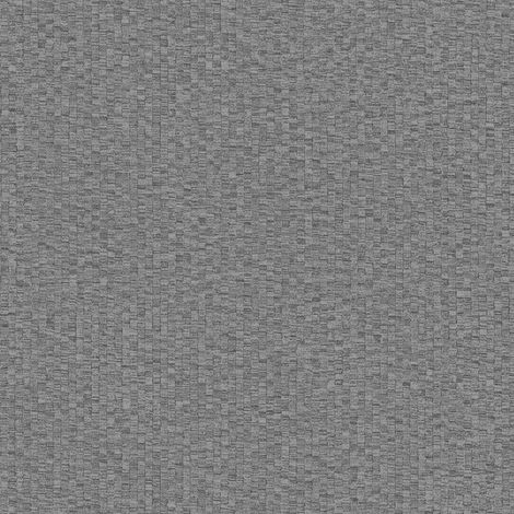 Carta da parati a tinta unita Profhome LC522206-DI Carta da parati TNT goffrata a caldo goffrata a rilievo ed effetto metallico platino grigio-platino argento 5,33 m2