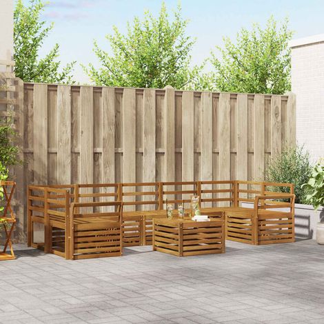 Sofagarnituren 8 pcs Natur Massivholz Akazie (1/5)