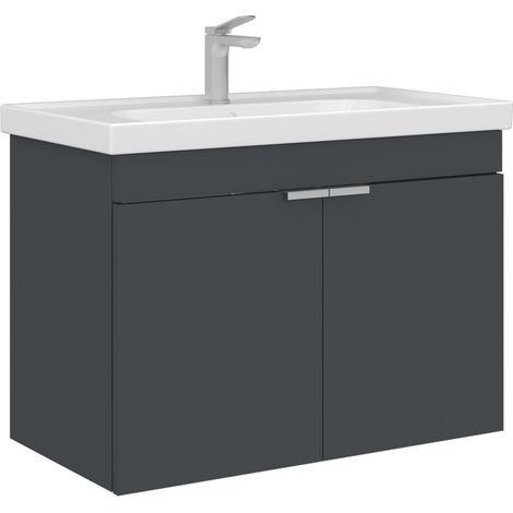 Waschtischunterschrank "Desna 80" – 80 x 45 x 58 cm – Anthrazit matt (1/3)