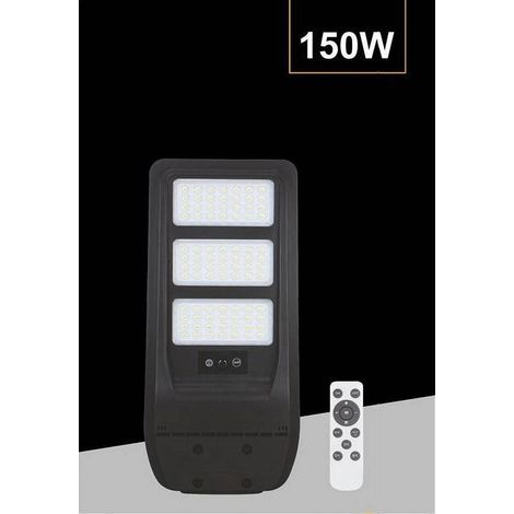 Trade Shop - LAMPIONE FARETTO SOLARE 150W MIT SENSORE CREPUSCOLA LUCE NATURALE 4000K TR-150W - (1/3)