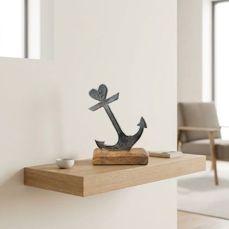 Aluminium Wood Anchor Heart Ornament (1/2)