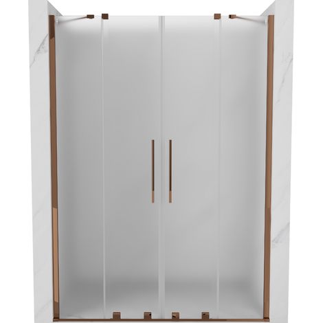 Mexen Velar Duo porte de douche coulissante 140 cm, givré, or rose - 871-140-000-32-60 (1/5)