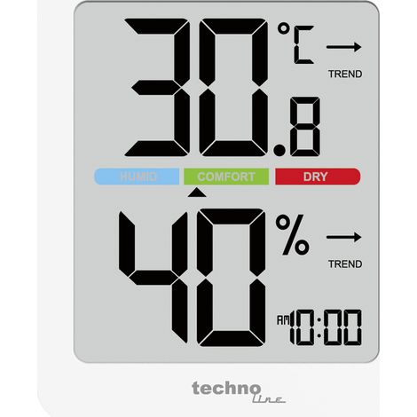Techno Line Thermo-/Hygrometer Weiß WS9456 (1/2)
