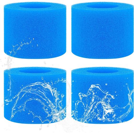 Ensemble de 4 éponges filtrantes de type VI - Diamètre intérieur de 52 mm Filtres de rechange pour spa Bestway Lay-Z-Spa (1/5)