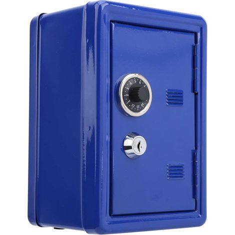 Mini Tirelire à Clés Enfants Coffre-fort Enfants Coffre-fort Métal Avec Clé Boîte D'économie D'argent Enfants Mini Boîte De Rangement Clés Tirelire Enfants bleu (1/5)