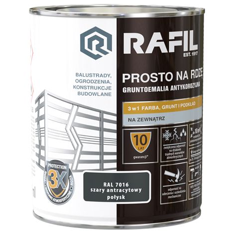 Rafil Prosto Quitaóxido Gris Antracita Brillo RAL7016 0,75l (1/2)