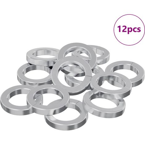 Spring Washer 12 pcs White 13 x 1 mm Iron vidaXL