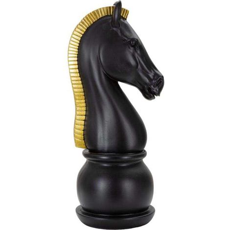 Figurine décoration Mauro Ferretti noir or 50 cm