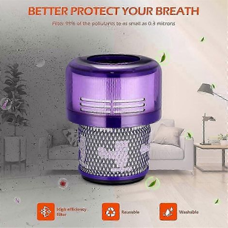 Joints d'étanchéité de rechange pour bac à poussière compatibles avec l'aspirateur V11 et le filtre HEPA. (1/2)