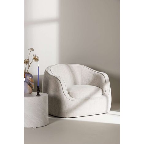 Elio fauteuil gris clair.