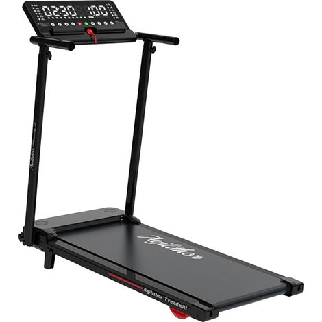 Tapis de course, Design pliable, Télécommande, noir (1/2)