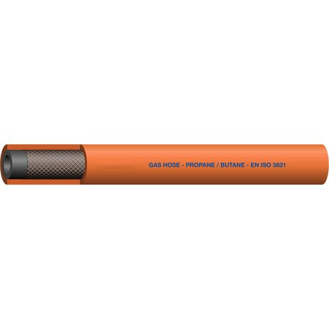 Tuyau Orange RS PRO, diamètre interne: 10mm, longueur 25m, pour Butane, Gaz de pétrole liquéfié, Propane ( Prix pour 1 )