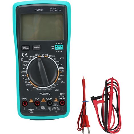 Multimètre Numérique 890C+ avec Mesure de Température et Protection Anti-Brûlure Automatique (1/5)