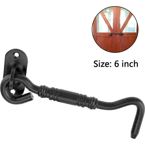 Crochet anti-tempête en acier inoxydable, crochet de porte, verrou de porte, crochet de fenêtre, verrou de porte de cabine ou de portail avec 4 vis de fixation