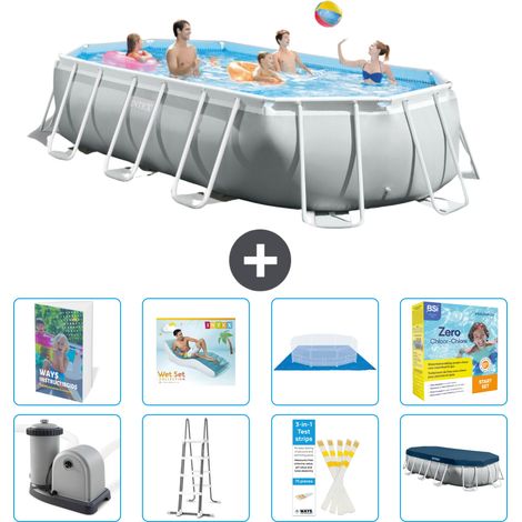 Intex Piscine Prism Frame Ovale - 503x274x122 cm - 9-pièces  S639