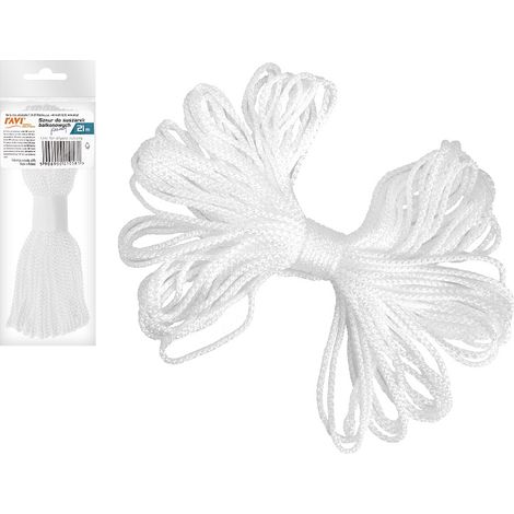 Étendoir à linge pour balcon, 21 m, blanc (1/3)