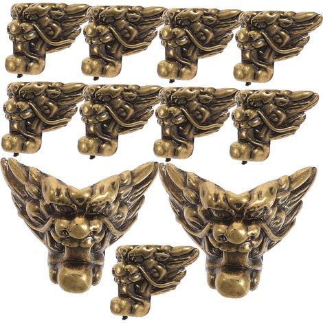 12 protège-coins décoratifs - bois/plastique - style vintage (1/5)
