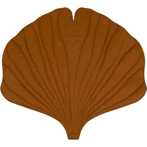 Tapis de sol feuille molletonné bébé enfant ginkgo biloba - Marron (1/4)