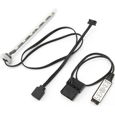 Lampe LED pour aquarium, tube LED RGB réglable, couleur, pour système de refroidissement liquide d'ordinateur. (1/5)