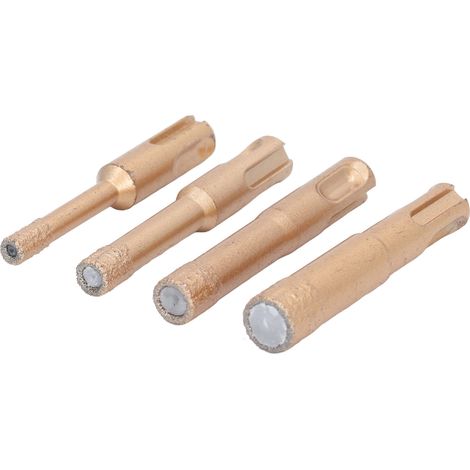 4PCS Trépan Diamanté Brasé Queue Triangulaire Ouverture Carrelage pour Perceuse Verre Marbre Granit (1/5)