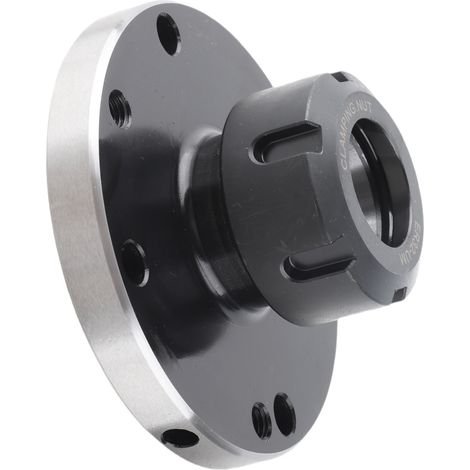 Compatible avec les pinces ER32, bride de 100 mm, finition mate, pour tours, fraiseuses et machines de gravure CNC. Accessoires et fixations disponibles. (1/5)