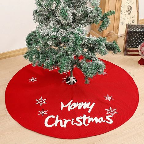 Tapis de sapin de Noël rouge doux de 122 cm (48 pouces) pour Noël (1/5)