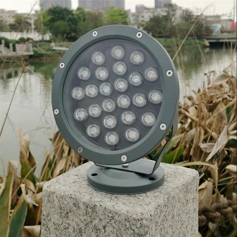 Extérieur Projecteurs LED IP66 Étanche Patio LED Spot, Rotatif Rond Jardin Lumière du Paysage pour La Pelouse Hôtel Patio Lumières d'arbre (Color : Warm White, Size : 48W) (1/5)