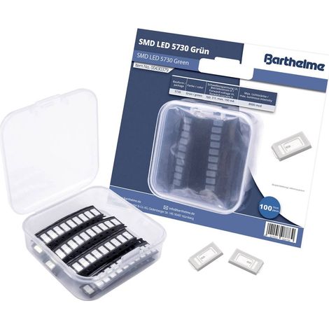 Barthelme Jeu de LED SMD 5730 vert 8000 mcd 120 ° 150 mA 3 V Bulk (1/2)