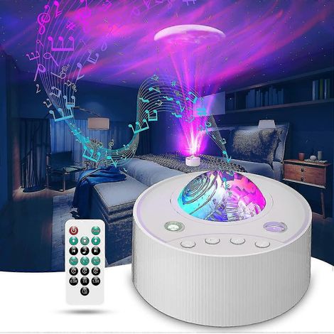 Projecteur de veilleuse aurores boréales - Projecteur d'aurores boréales avec télécommande, minuterie et musique pour s'endormir - Projecteur de veilleuse galaxie pour enfants (1/5)