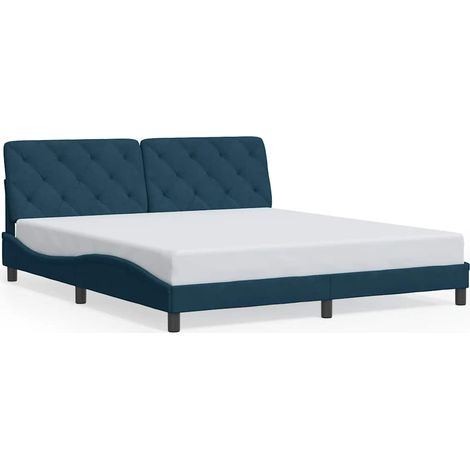 Maison Exclusive - Giroletto senza Materasso Blu 180x200 cm in Velluto