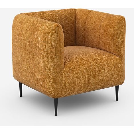 Design-Polstersessel Aprica, chenillegepolstert, ideal fürs Wohnzimmer - Gold (1/5)