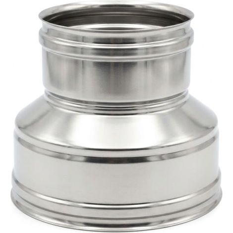 MAKA Raccordo Riduzione Femmina-Femmina FF Canna Fumaria Acciaio Inox Ø 125 (F) → Ø 120 (F) (1/5)