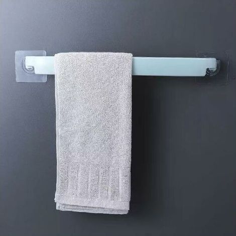 2 porte-serviettes sans poinçon, porte-serviettes de salle de bain, porte-pantoufles de toilette, porte-serviettes suspendu, porte-serviettes de cuisine(bleu) (1/5)